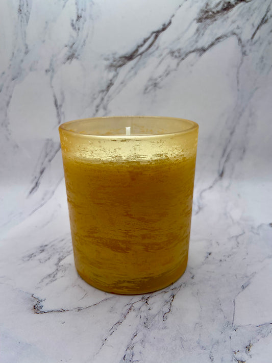 Gold Textured Candle, Vanilla